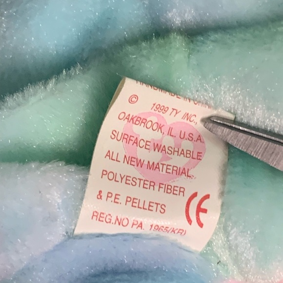 1999 TY Beanie Babies “B.B. Bear” Birthday Bear With Swing & Tush Tag Errors - Picture 3 of 6